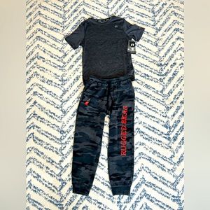 Boys Russell Performance Tee and Rugged Seas Sweatpants